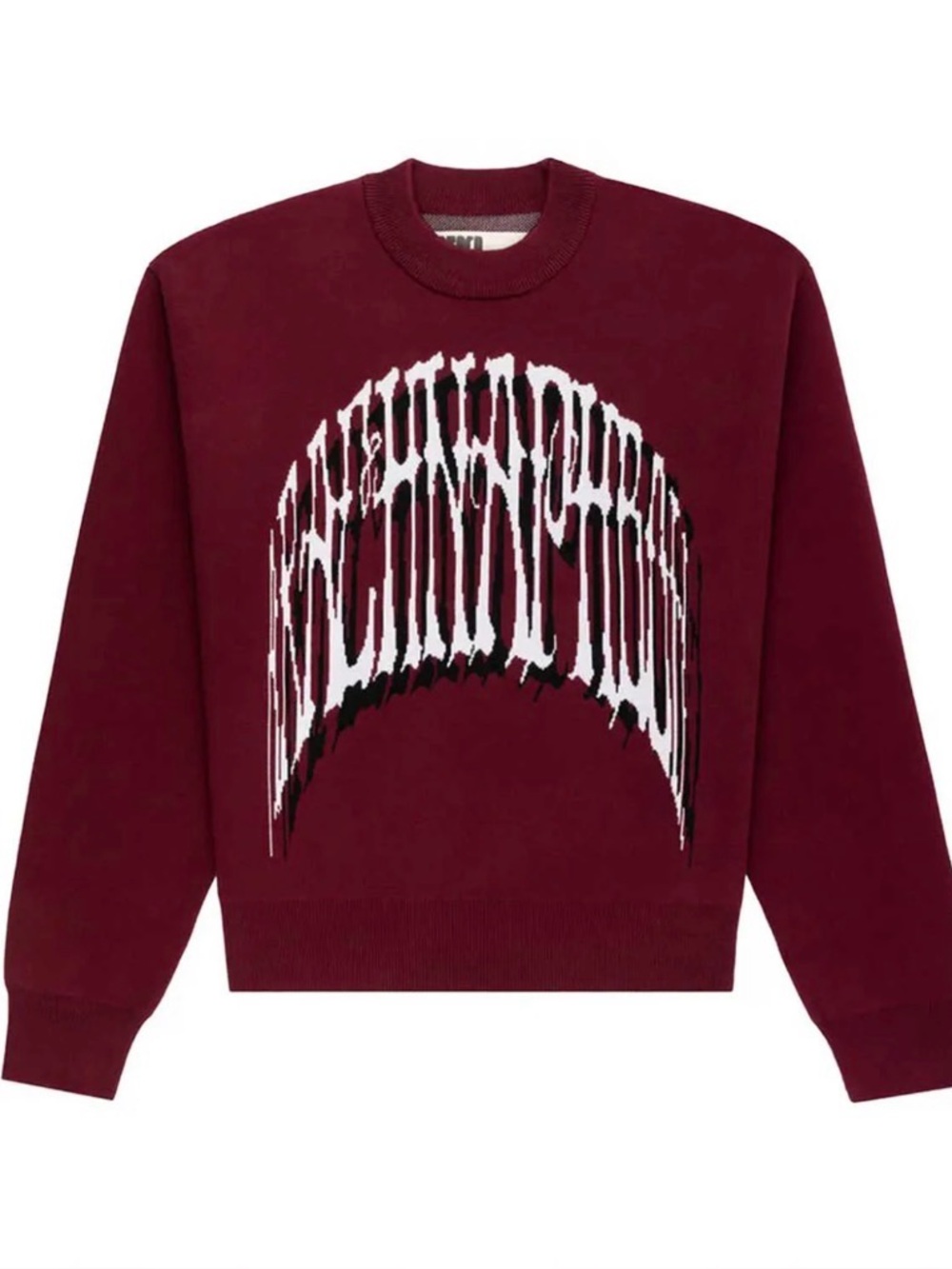 *BRAND NEW* SP5DER Burgundy Crewneck w/ design on front. Relaxed Fit.